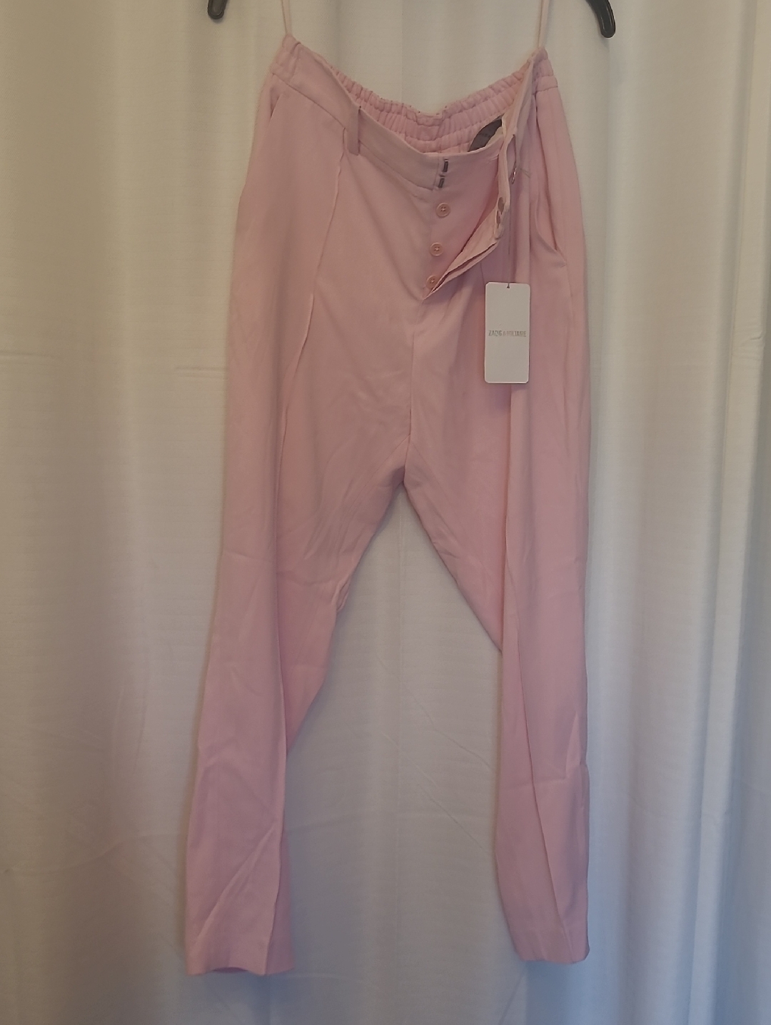 Bnwt Zadig & Voltaire Panda Crepe Light Pink Trousers